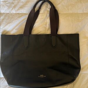 Coach Black Leather Tote Bag